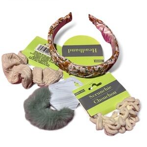 Bundle of 4 Floral Headband and Scrunchies